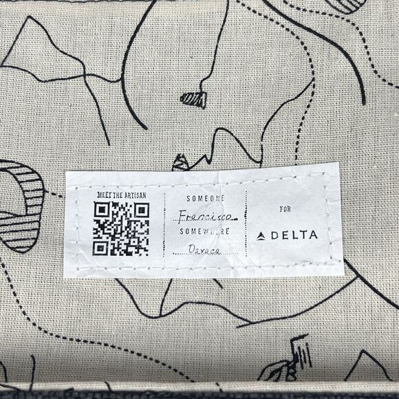 Delta Airlines Someone Somewhere Amenity Kit Pouch Cloth Travel Bag Lot of 3 - Picture 11 of 12